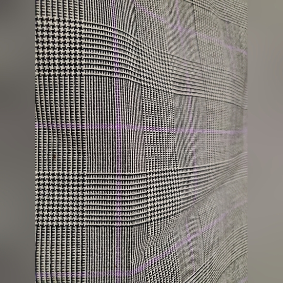 *vintage* Y2K Express gray/purple plaid wrap skirt with buckle size 3/4 - Picture 5 of 11